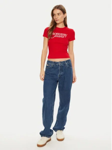 Tričko Tommy Jeans červené