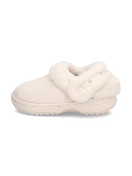 Semišové pantofle Crocs béžové