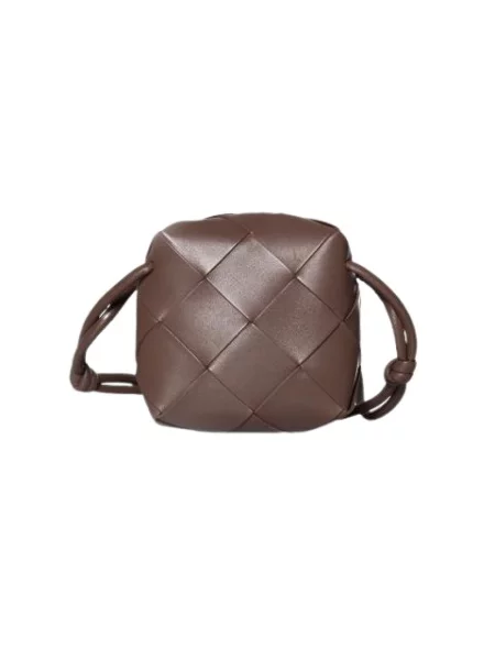 Torebka Bottega Veneta skórzana brązowa