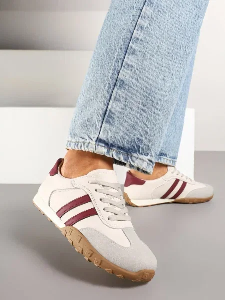 Sneakers Atompia cu roșu bej
