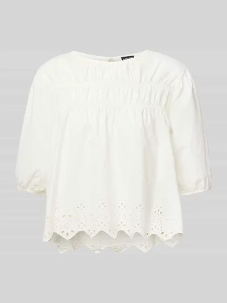 Szorty o kroju relaxed fit z czystej bawełny model ‘SALMINA’ Pieces białe