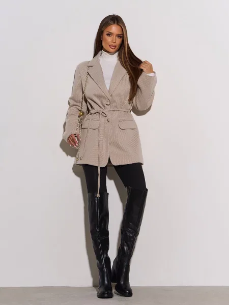 Піджак ISSA Plus кашемір бежевий