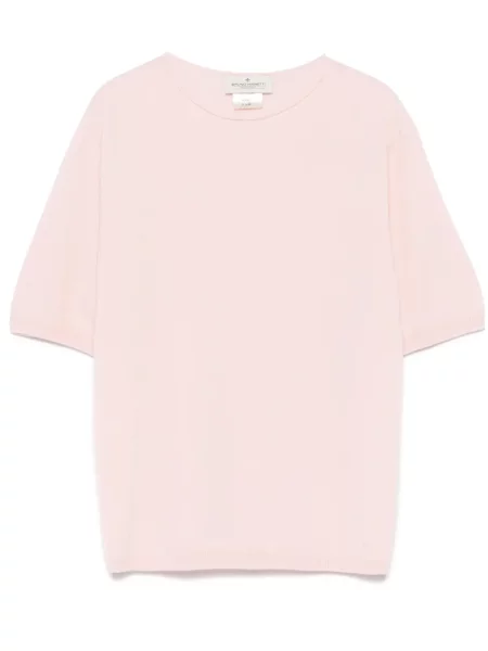Tricou Bruno Manetti din cașmir roz