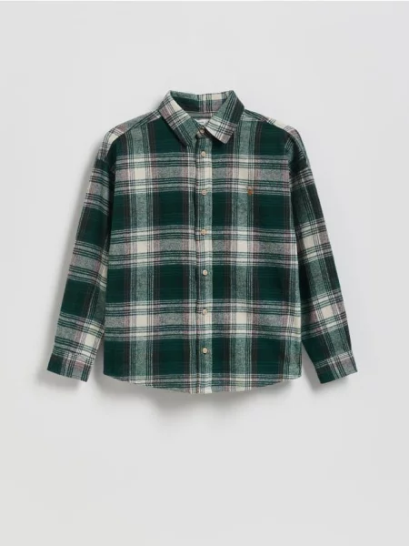 Reserved картата сорочка зелений