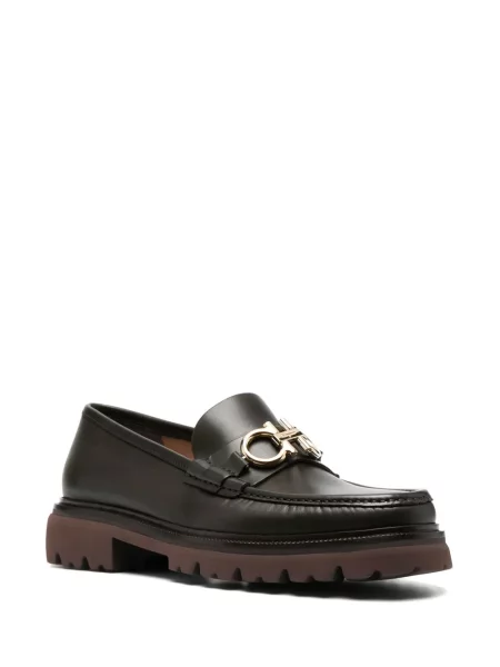 Pantofi loafer Ferragamo din piele chunky maro