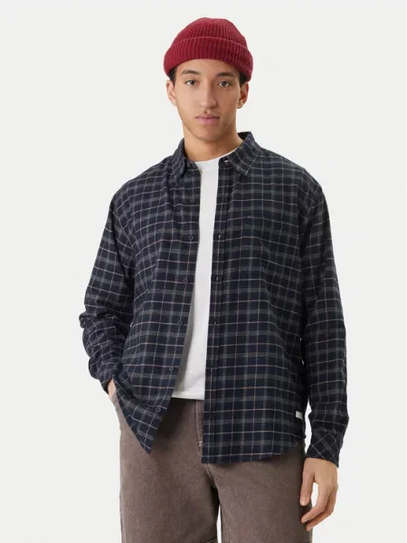 Element Риза Button Down Regular Flannel Тъмносин