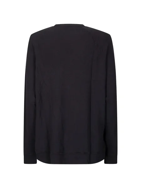 Hanorac crewneck James Perse cu decolteu rotund negru