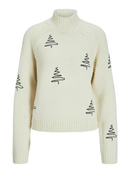 JJXX Bluză cu gât Hollie Écru alb