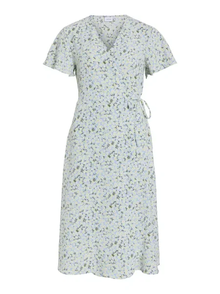 VILA Rochie de vară VILovie albastru deschis / galben / verde alb