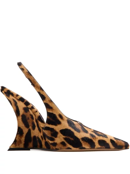 Pantofi cu toc Paris Texas cu imagine cu model leopard maro