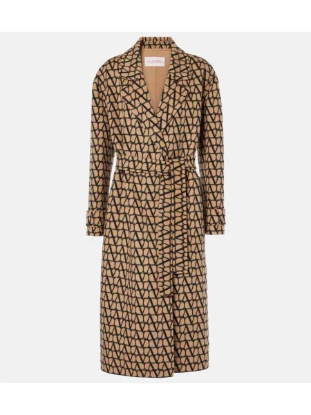 Palton Valentino de lână maro