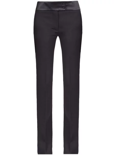 Pantaloni cu picior drept Ferragamo negru