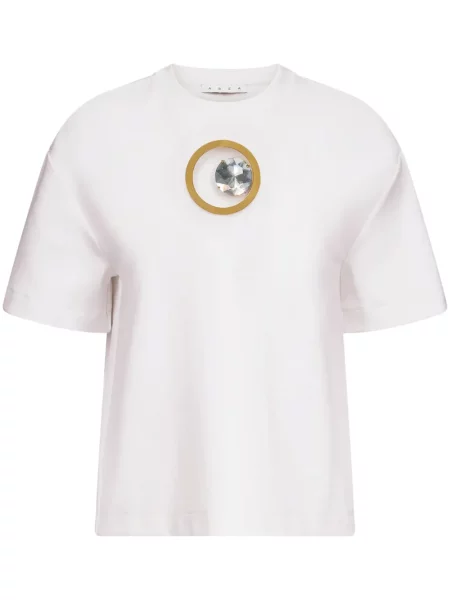Koszulka Area z kryształkami biała