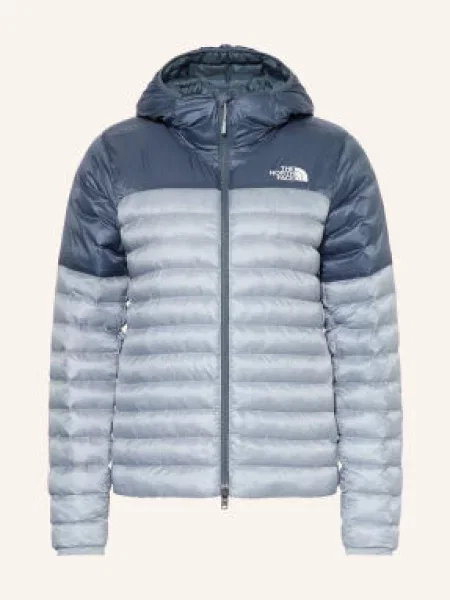 The North Face Prošívaná Bunda Terra Peak Mikina S Kapucí tmavě / černošedá modrá