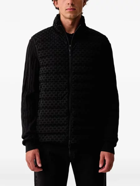 Matlasat vestă Armani Exchange cu imagine negru
