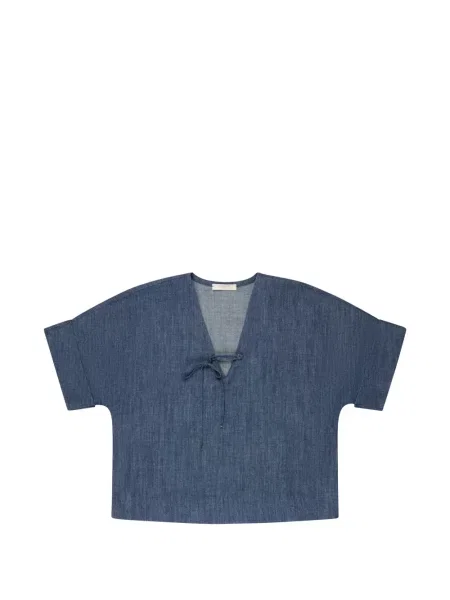 Tricou Glanshirt cu legături albastru