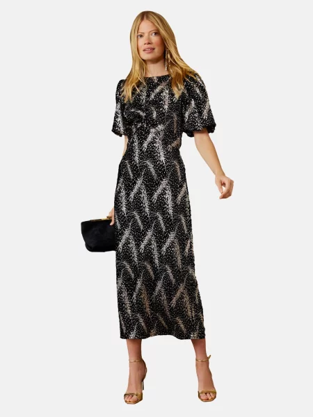 Love & roses Rochie gri argintiu negru