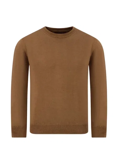 Pulover Woolrich cu decolteu rotund maro