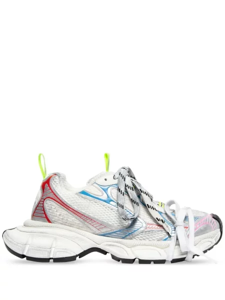 Sneakerși Balenciaga din dantelă alb