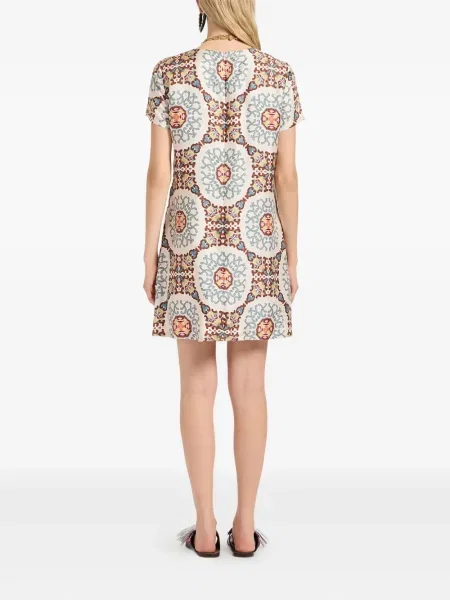 Rochie La Doublej de mătase de costum alb
