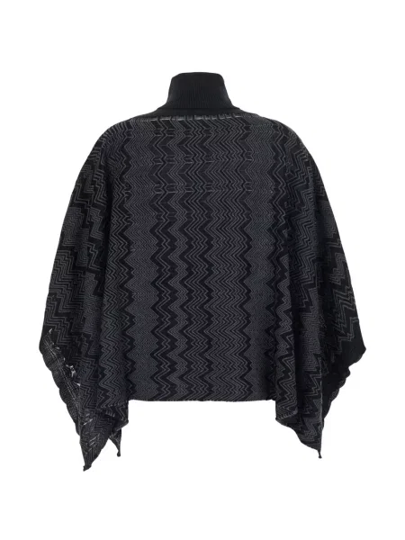 Poncho Missoni tricotate negru