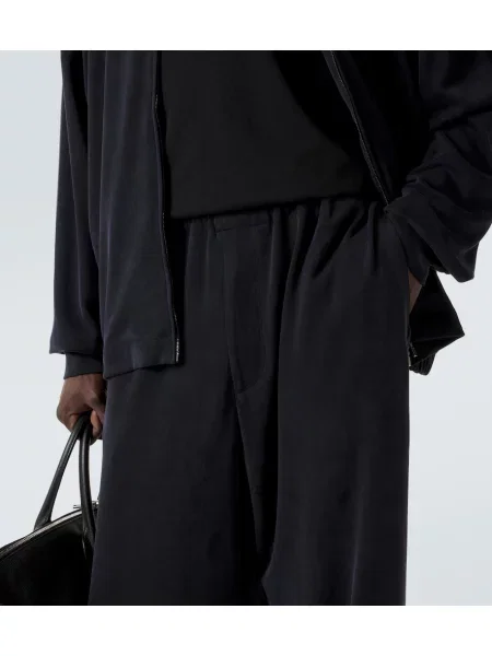 Pantaloni Giorgio Armani tricotate albastru