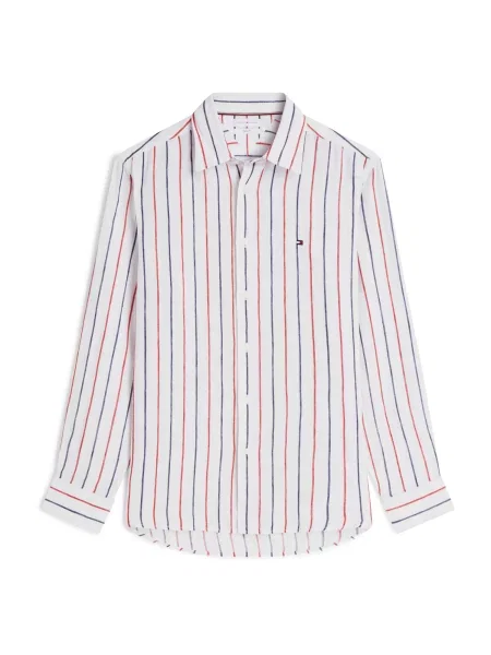 TOMMY HILFIGER Cămașă opal / roșu cireș alb