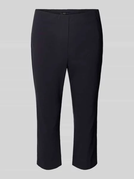Spodnie capri z mieszanki model ‘INA’ Stehmann granatowe
