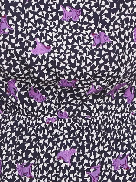 Rochie mini Maje cu model floral cu imagine de costum albastru
