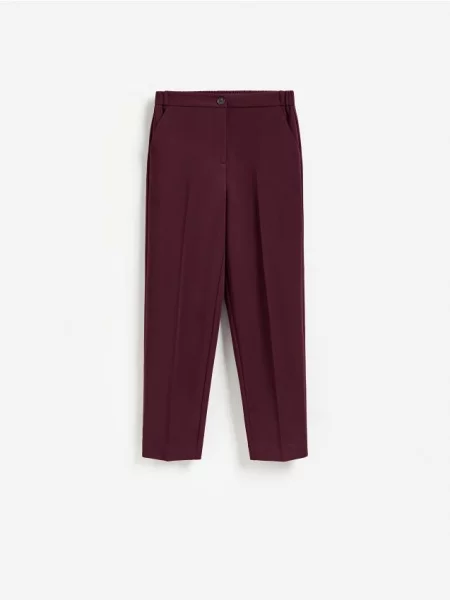 Reserved Pantaloni țigaretă la dungă mahon
