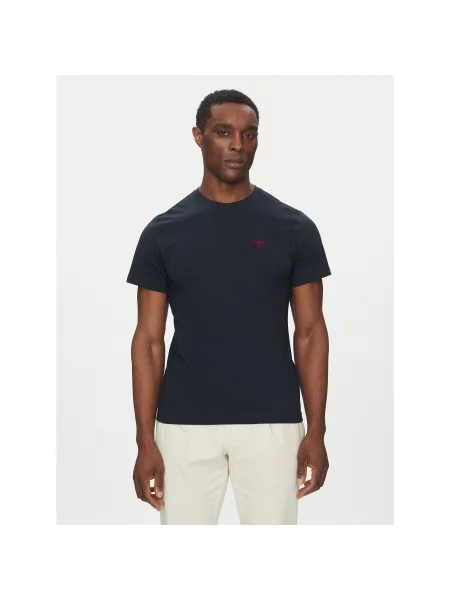 Barbour T-Shirt Essential Sports Σκούρο Tailored Fit μπλε