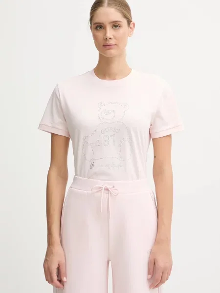 Тениска Guess розово