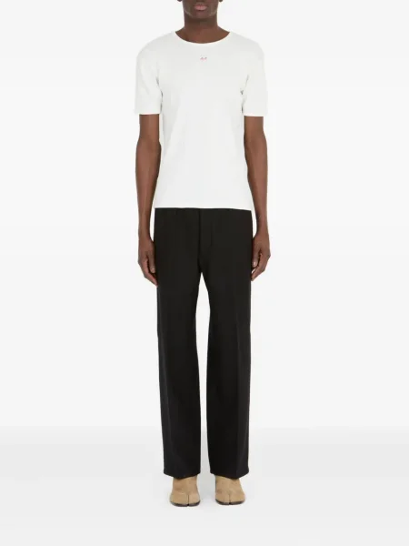 Tricou Maison Margiela cu decolteu rotund alb