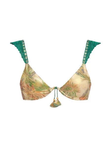 Top Del Maar z wzorem paisley zielony