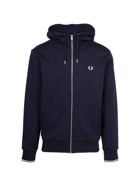 Hanorac cu glugă Fred Perry cu glugă albastru