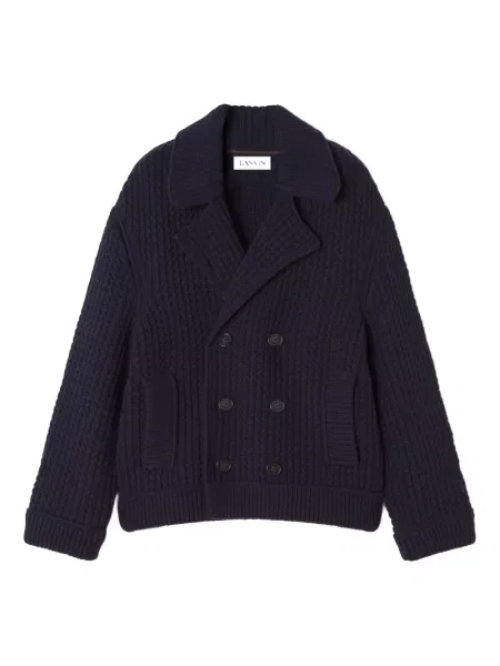 Cardigan Lanvin cu două rânduri de nasturi albastru