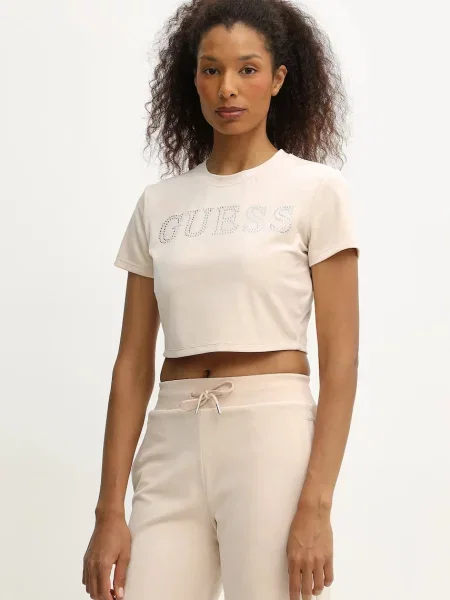 Guess Dječja majica kratkih rukava COUTURE bež