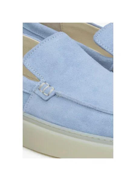 Лофери велюрові Estro блакитні