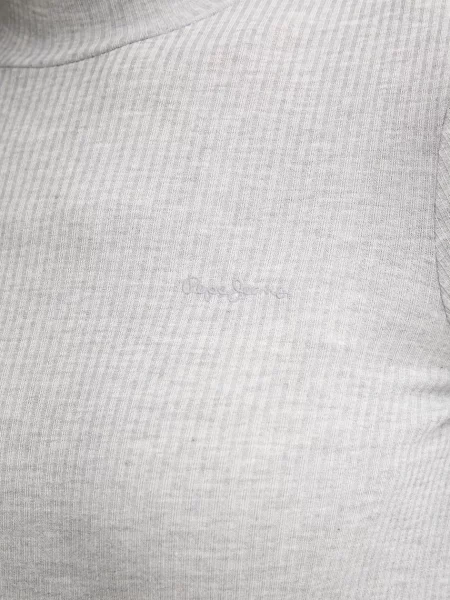 Лонгслів Pepe Jeans півгольф сірий