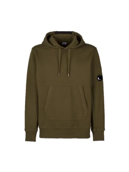 Bluza z kapturem C.p. Company polarowa z kapturem zielona
