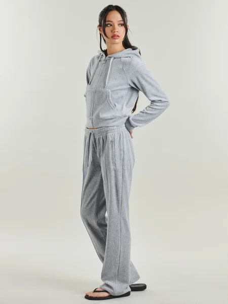 Velúr ruha Juicy Couture szürke
