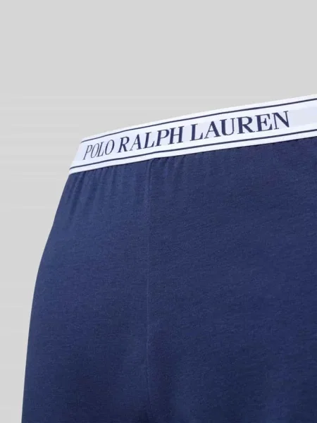 Spodnie od piżamy z prostą nogawką i elastycznym pasem z logo Polo Ralph Lauren granatowe