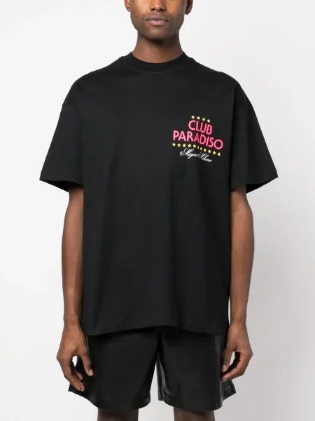 Raštuotas marškinėliai Msgm juoda
