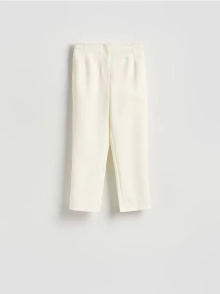 Reserved Pantaloni cu pliuri alb