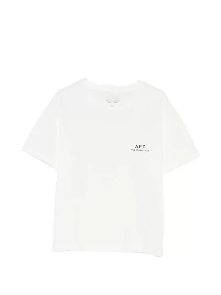 Scurt tricou A.p.c. cu imagine alb