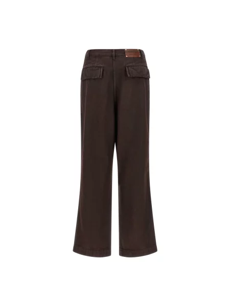 Jeansy Dries Van Noten brązowe