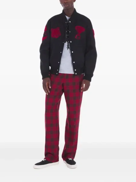 Geacă Maison Kitsune cu aplicații negru