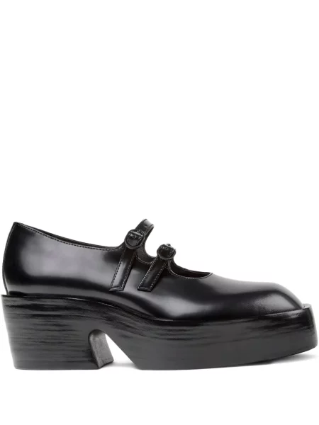 Полуотворени обувки Camper с катарама черно