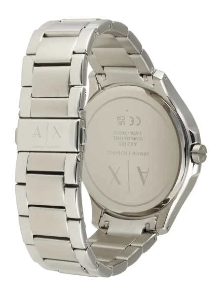 ARMANI EXCHANGE Analógové hodinky čierna / strieborná