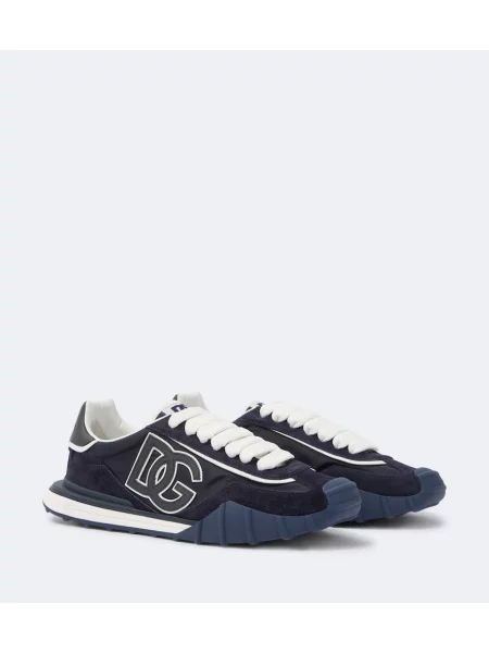 Sneakerși Dolce&gabbana din piele de căprioară albastru